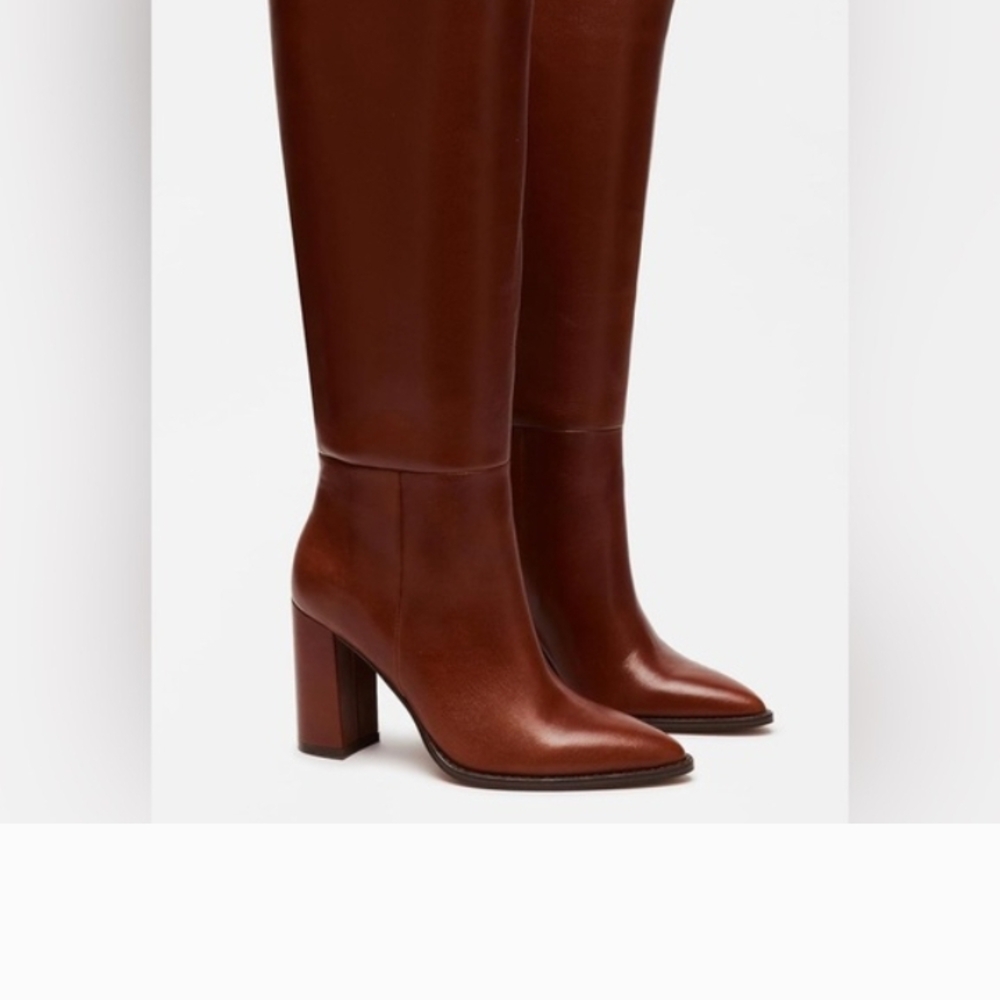 Steve Madden Bixby.Rich Brown Heeled Boots